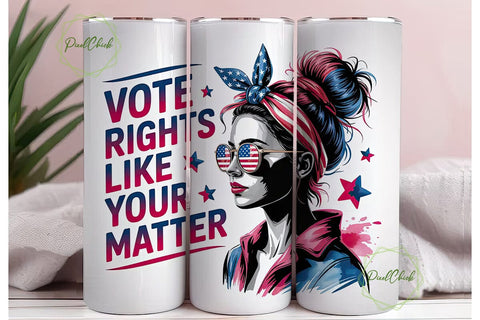 Patriotic Vote Tumbler Wrap Sublimation PixelChick 