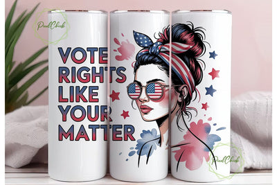 Patriotic Vote Tumbler Wrap Sublimation PixelChick 