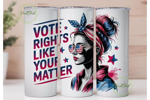 Patriotic Vote Tumbler Wrap Sublimation PixelChick 