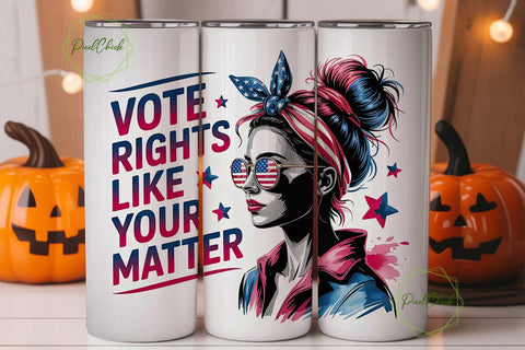 Patriotic Vote Tumbler Wrap Sublimation PixelChick 