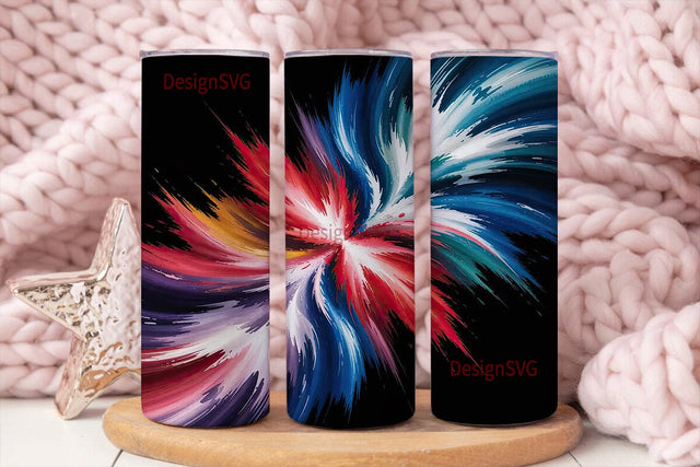 Patriotic Watercolor 20oz Tumbler Wrap Sublimation DesignSVG 