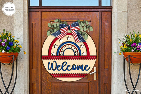 Patriotic Welcome Sign Bundle SVG SvgOcean 