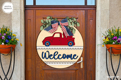 Patriotic Welcome Sign Bundle SVG SvgOcean 