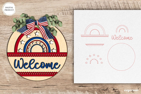 Patriotic Welcome Sign Bundle SVG SvgOcean 