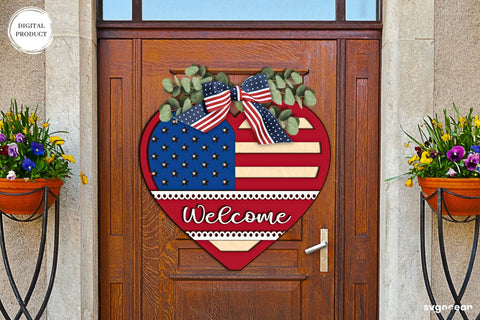 Patriotic Welcome Sign Bundle SVG SvgOcean 