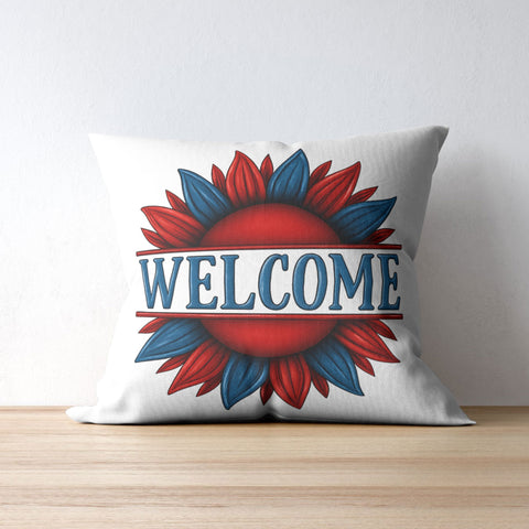 Patriotic Welcome Sunflower SVG | Patriotic Sunflower PNG SVG Paige Cole Studio 