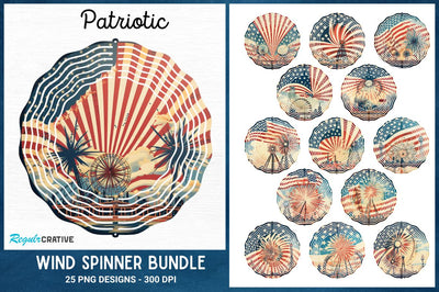Patriotic Wind Spinner 4th of July Sublimation Bundle Sublimation Regulrcrative 