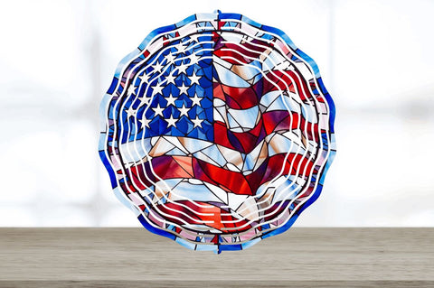 Patriotic Wind Spinner 4th of July Sublimation Designs Bundle Sublimation Regulrcrative 