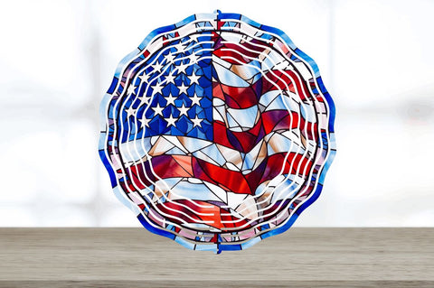 Patriotic Wind Spinner 4th of July Sublimation Designs Bundle Sublimation Regulrcrative 