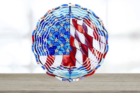Patriotic Wind Spinner 4th of July Sublimation Designs Bundle Sublimation Regulrcrative 