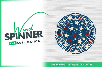 Patriotic wind spinner round design sublimation Sublimation Regulrcrative 