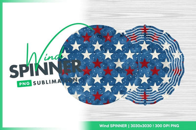 Patriotic wind spinner round sublimation design Sublimation Regulrcrative 