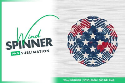 Patriotic wind spinner round sublimation png design Sublimation Regulrcrative 