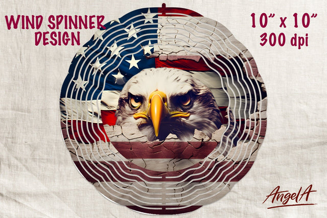 Patriotic wind spinner sublimation / eagle head and flag png Sublimation Angelina Semenova 