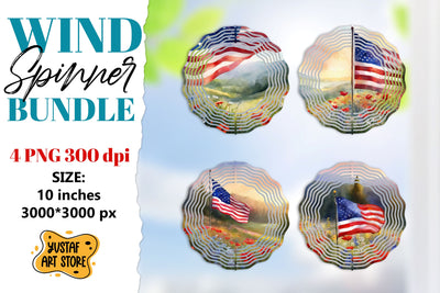Patriotic wind spinner sublimation.American flag sublimation Sublimation Yustaf Art Store 