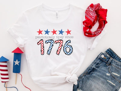 Patriotically Tipsy Since 1776 | Funny Fourth of July Digital Design SVG So Fontsy VIP Design Shop 