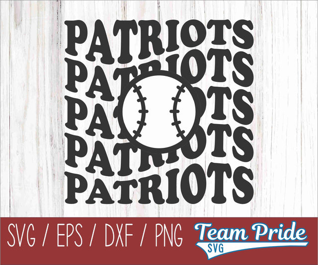 Patriots Baseball SVG Digital Download Printable - SVG, EPS, DXF, PNG 2 SVG Team Pride SVG 