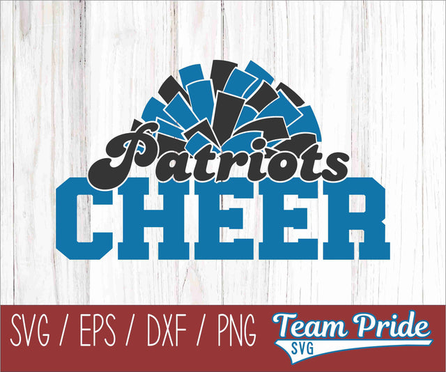 Patriots Cheer Pom Pom SVG Digital Download Printable - SVG, EPS, DXF, PNG SVG Team Pride SVG 