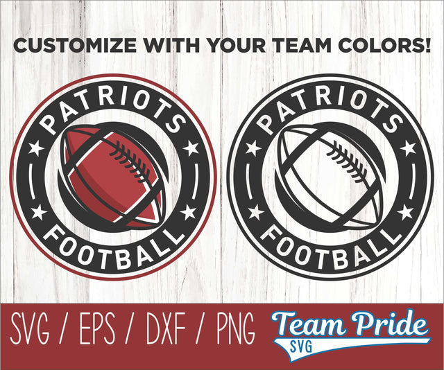 Patriots Football SVG Digital Download Printable - SVG, EPS, DXF, PNG 5 SVG Team Pride SVG 