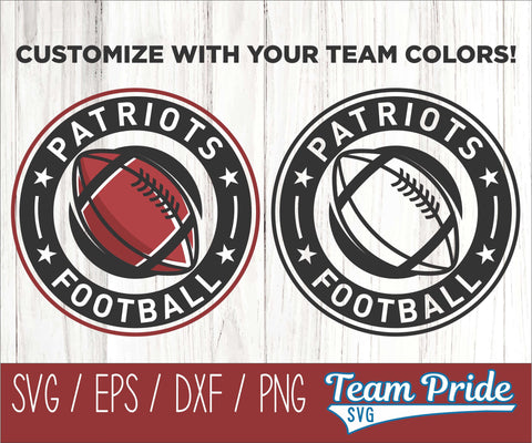 Patriots Football SVG Digital Download Printable - SVG, EPS, DXF, PNG 5 SVG Team Pride SVG 