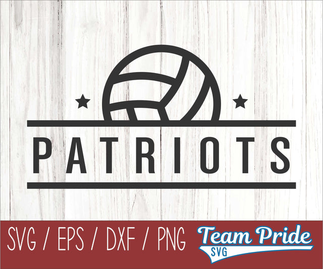 Patriots Volleyball SVG Digital Download Printable - SVG, EPS, DXF, PNG 2 SVG Team Pride SVG 