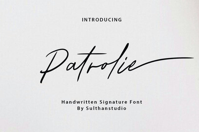 Patrolie Font Sulthan studio 