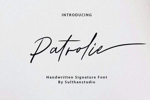 Patrolie Font Sulthan studio 