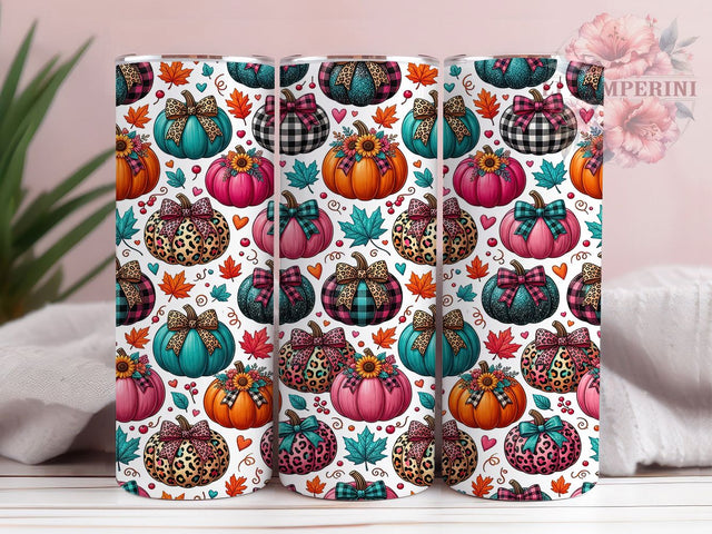Patterned Pumpkins Fall 20oz Tumbler, Patterned Pumpkins, Pumpkins Fall, Pumpkin Tumbler, 20oz Tumbler, Fall Tumbler, Patterned Pumpkin, Tumbler Wrap Sublimation Li Zamperini 