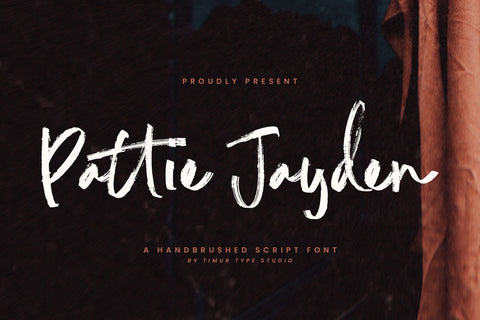 Pattie Jayden - Handbrushed Script Font Font Timur type 