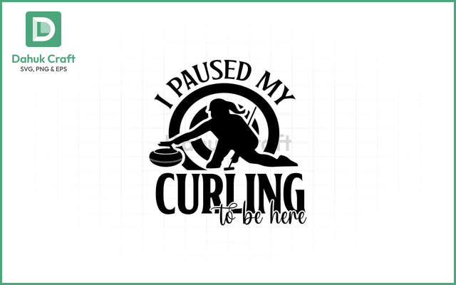 Paused Curling SVG – Funny Fan Style Paused Curling SVG PNG & EPS V21 SVG dahukdesign 