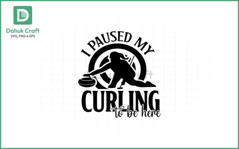 Paused Curling SVG – Funny Fan Style Paused Curling SVG PNG & EPS V21 SVG dahukdesign 