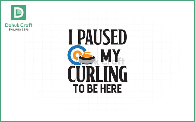 Paused Curling SVG – Funny Fan Style Paused Curling SVG PNG & EPS V23 SVG dahukdesign 