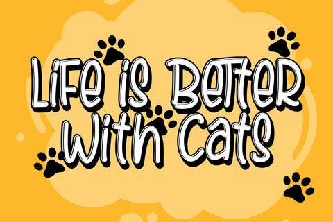 Paw Fighter - Layered Display Font Font Mozzatype 