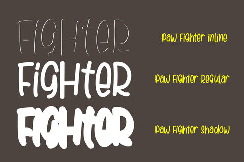 Paw Fighter - Layered Display Font Font Mozzatype 