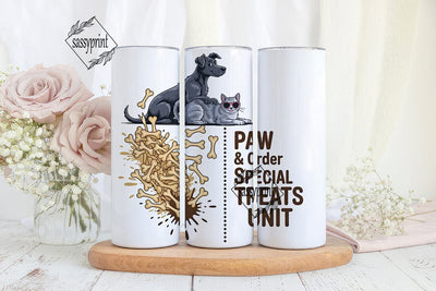 Paw & Order Tumbler Wrap 20oz Sublimation sassyprint 