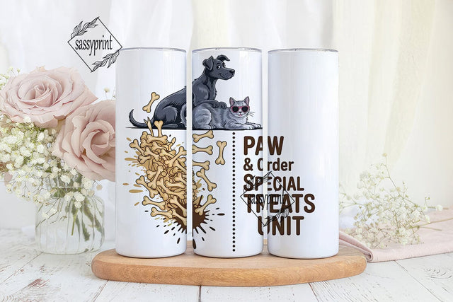 Paw & Order Tumbler Wrap 20oz Sublimation sassyprint 