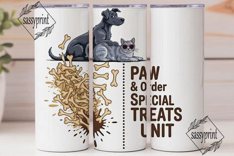 Paw & Order Tumbler Wrap 20oz Sublimation sassyprint 