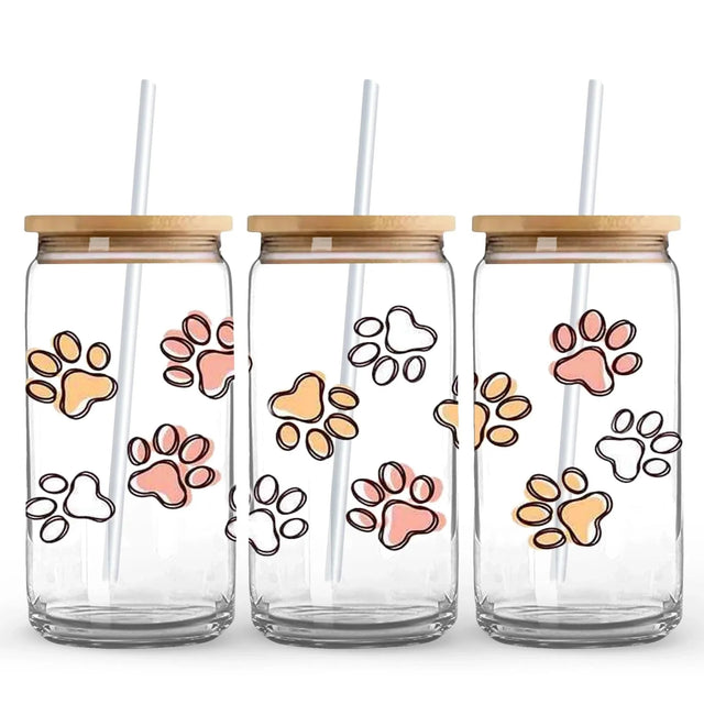 Paw Print 9.7 x 4.3 UV Wrap (Cup NOT Included) Physical DIY Craft Warehouse 