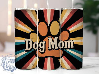 Paw Print Dog Mama 20oz Tumbler, Paw Print Wrap, Pet Lover Gift, 20oz Tumbler Wrap, Sublimation Design PNG, Cute Dog Wrap, Dog Mom Sublimation Sublimation ToriDesigns 