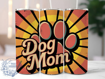 Paw Print Dog Mama 20oz Tumbler, Paw Print Wrap, Pet Lover Gift, 20oz Tumbler Wrap, Sublimation Design PNG, Cute Dog Wrap, Dog Mom Sublimation Sublimation ToriDesigns 