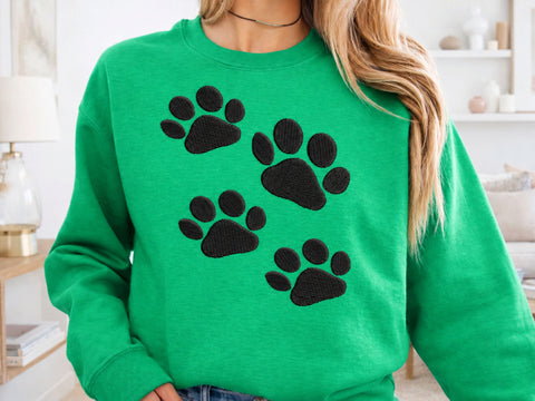 Paw Print Embroidery Design, Dog Cat Paw Tracks Machine Embroidery Pattern, Cute Pet Animal Paws, Digital Download for Tees, Bags and Towels Embroidery/Applique DESIGNS DesignDestine 