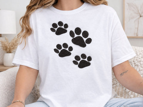 Paw Print Embroidery Design, Dog Cat Paw Tracks Machine Embroidery Pattern, Cute Pet Animal Paws, Digital Download for Tees, Bags and Towels Embroidery/Applique DESIGNS DesignDestine 