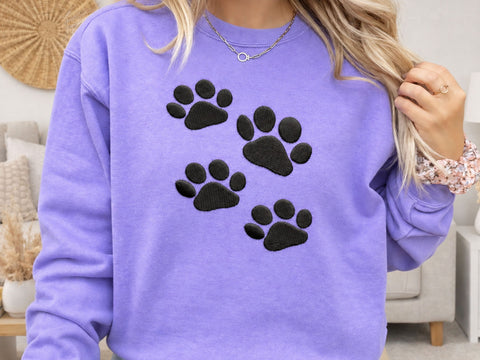 Paw Print Embroidery Design, Dog Cat Paw Tracks Machine Embroidery Pattern, Cute Pet Animal Paws, Digital Download for Tees, Bags and Towels Embroidery/Applique DESIGNS DesignDestine 