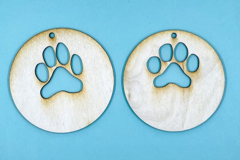 Paw Print Ornament Laser SVG File SVG Crafting With Brenna 
