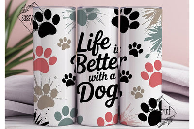 Paw Print Tumbler Wrap PNG Sublimation sassyprint 