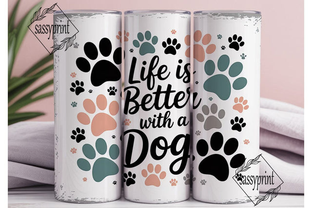 Paw Print Tumbler Wrap PNG Sublimation sassyprint 