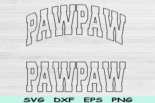Pawpaw Svg Cut File, Pawpaw Png, Papa Svg Files For Cricut, Grandpa Svg, Pappy Svg Papa Shirt Svg Block Wave Text Sublimation Digital Design SVG TiffsCraftyCreations 