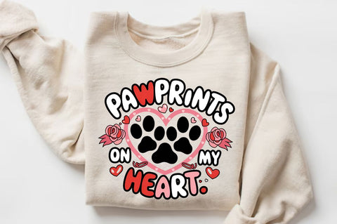 Pawprints On My Heart Sublimation Design Sublimation Regulrcrative 