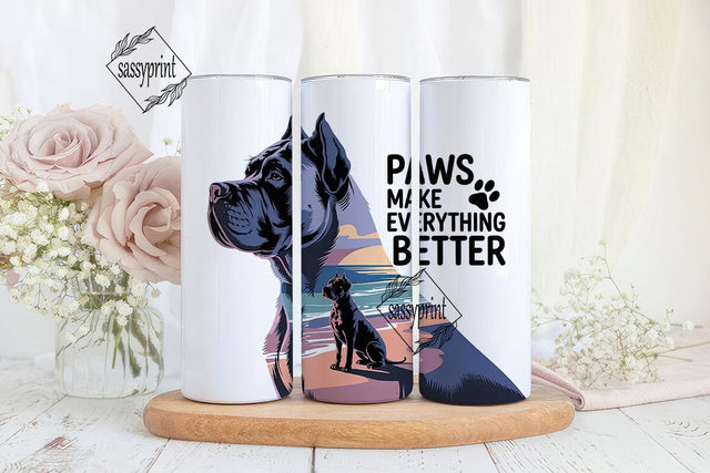 Paws Make Everything Better 20oz Tumbler Sublimation sassyprint 