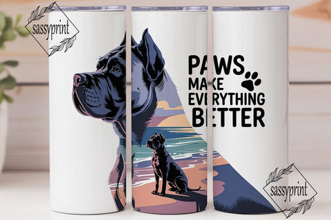Paws Make Everything Better 20oz Tumbler Sublimation sassyprint 